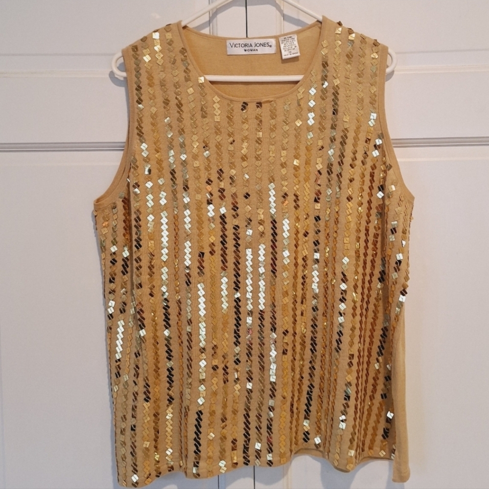 Victoria Jones sequined front top
